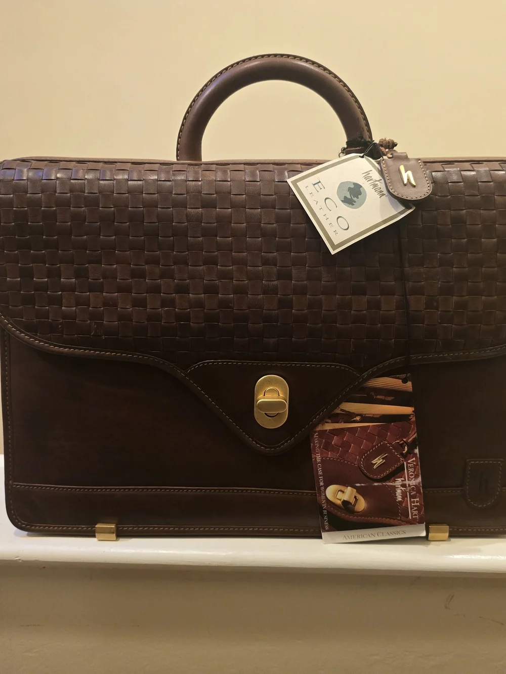 Vintage Hartmann Woven Leather Lombardo Briefcase